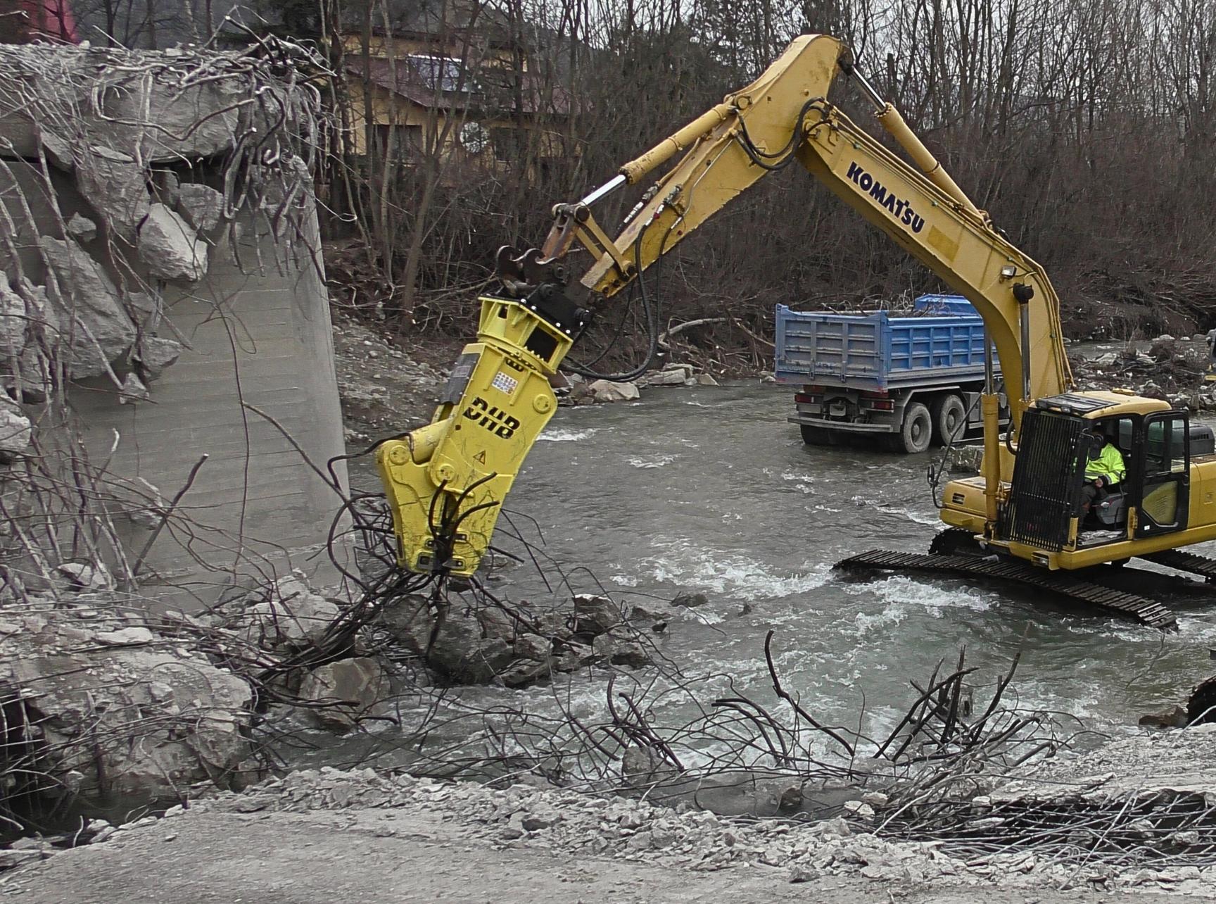 Szczęki kruszące recycling stali i gruzu